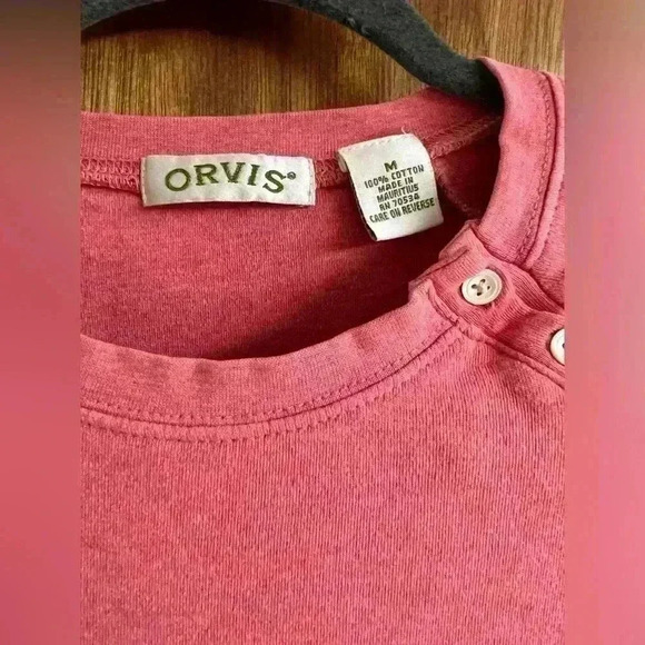 Orvis 100% Cotton Button Detail Pink lightweight sweater M - Picture 2 of 7